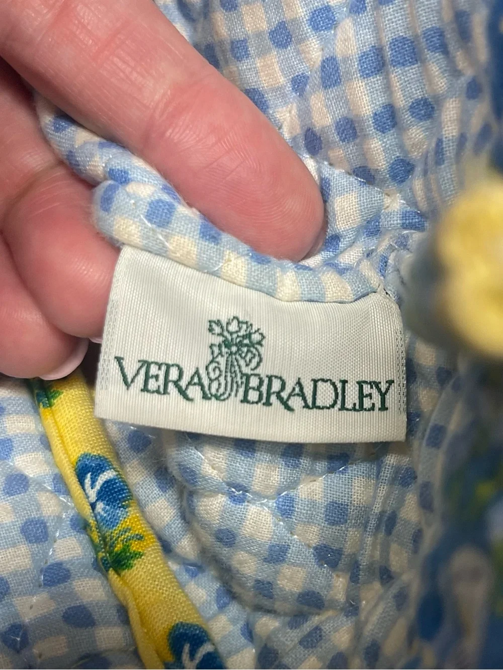 Vera Bradley Vintage Quilted Yellow Floral Katherine Tote - Picture 11 of 12